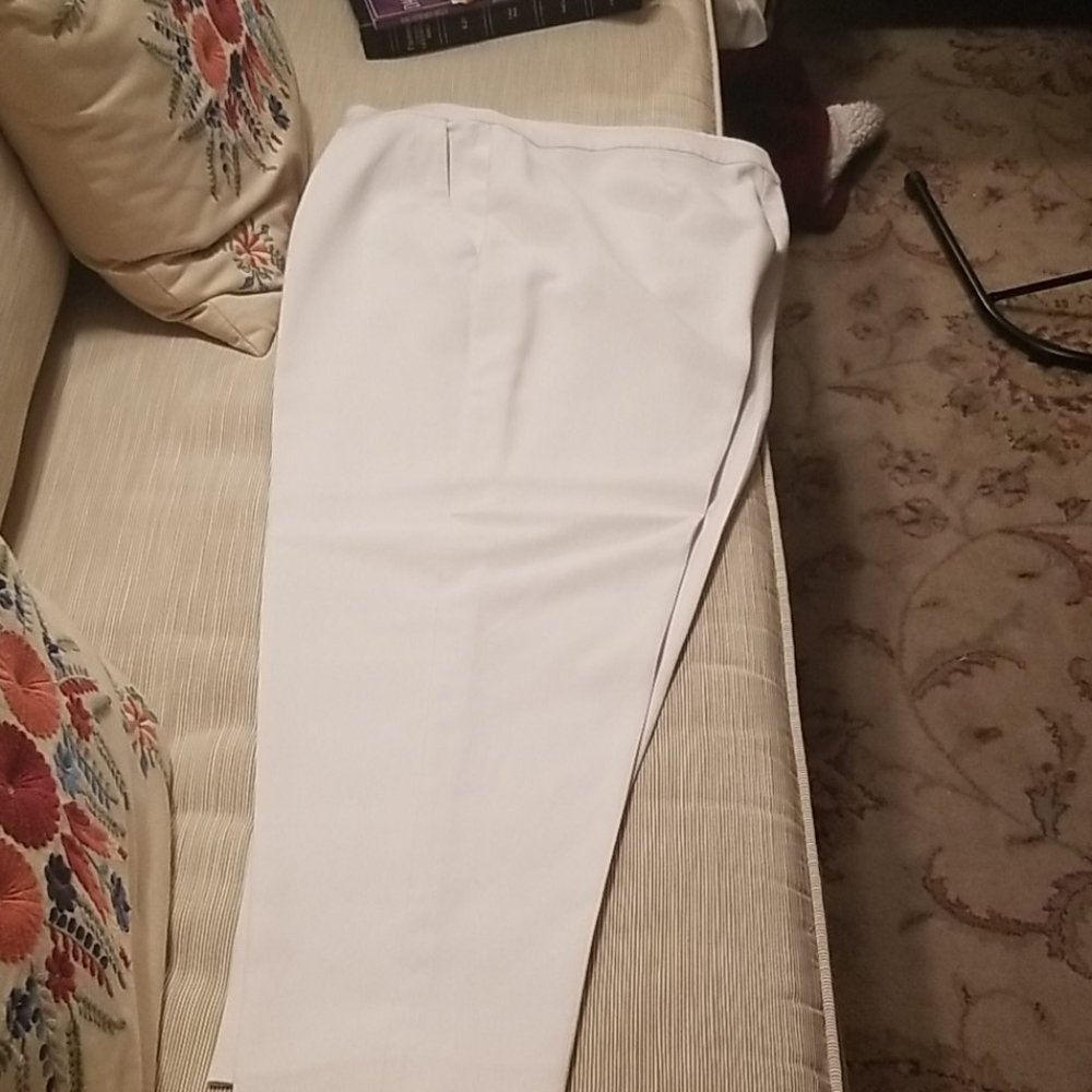 Eileen Fisher Cream Silk Pants